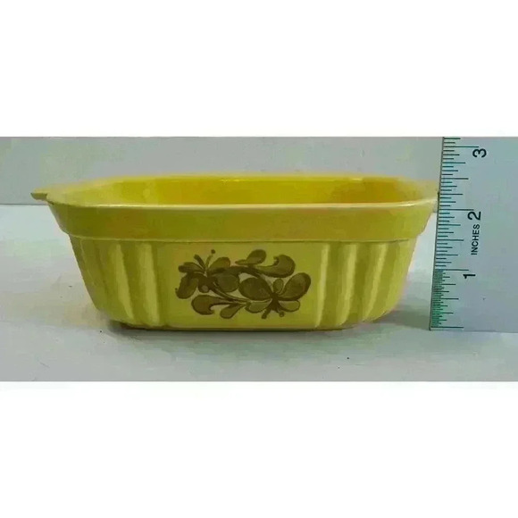 Vintage Pfaltzgraff 1983 FTDA 16 oz Casserole Bread Loaf Baking Dish Yellow - Picture 2 of 10